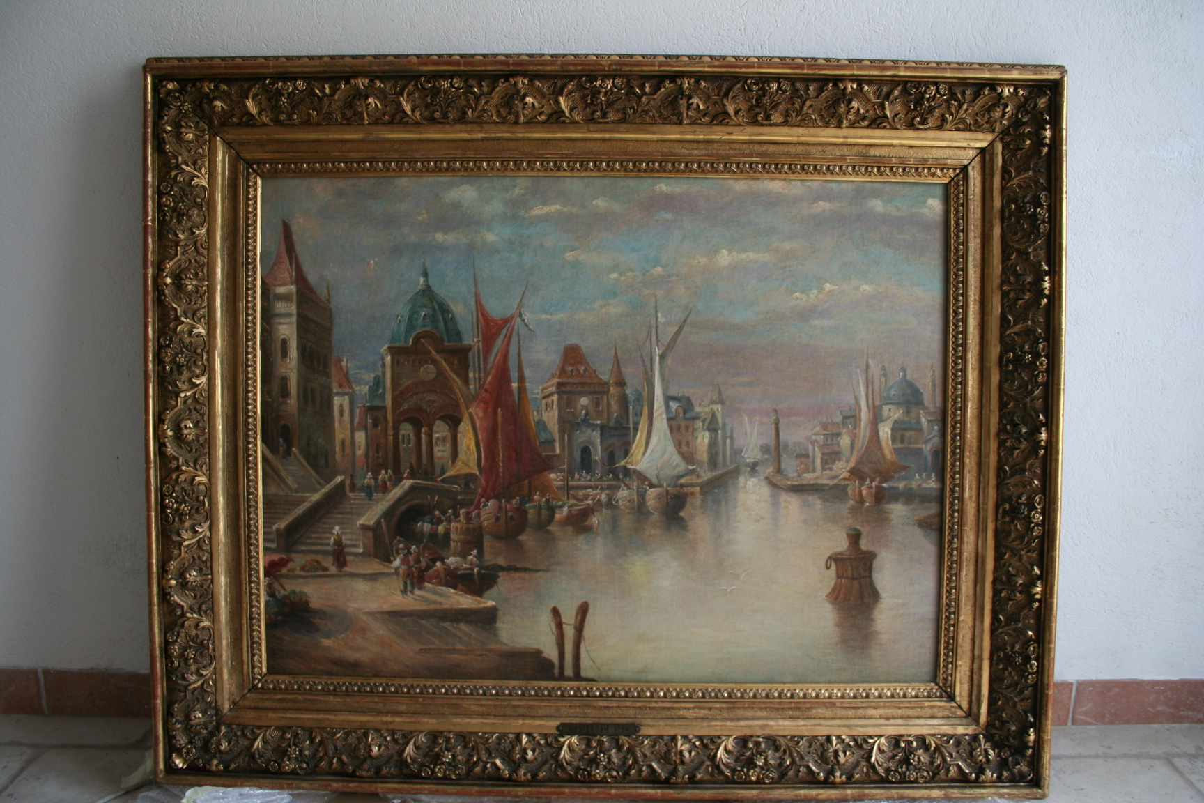 Nach Restaurierung, Gemälde alter Meister, Elias Pieter van Bommel 1819 - 1890