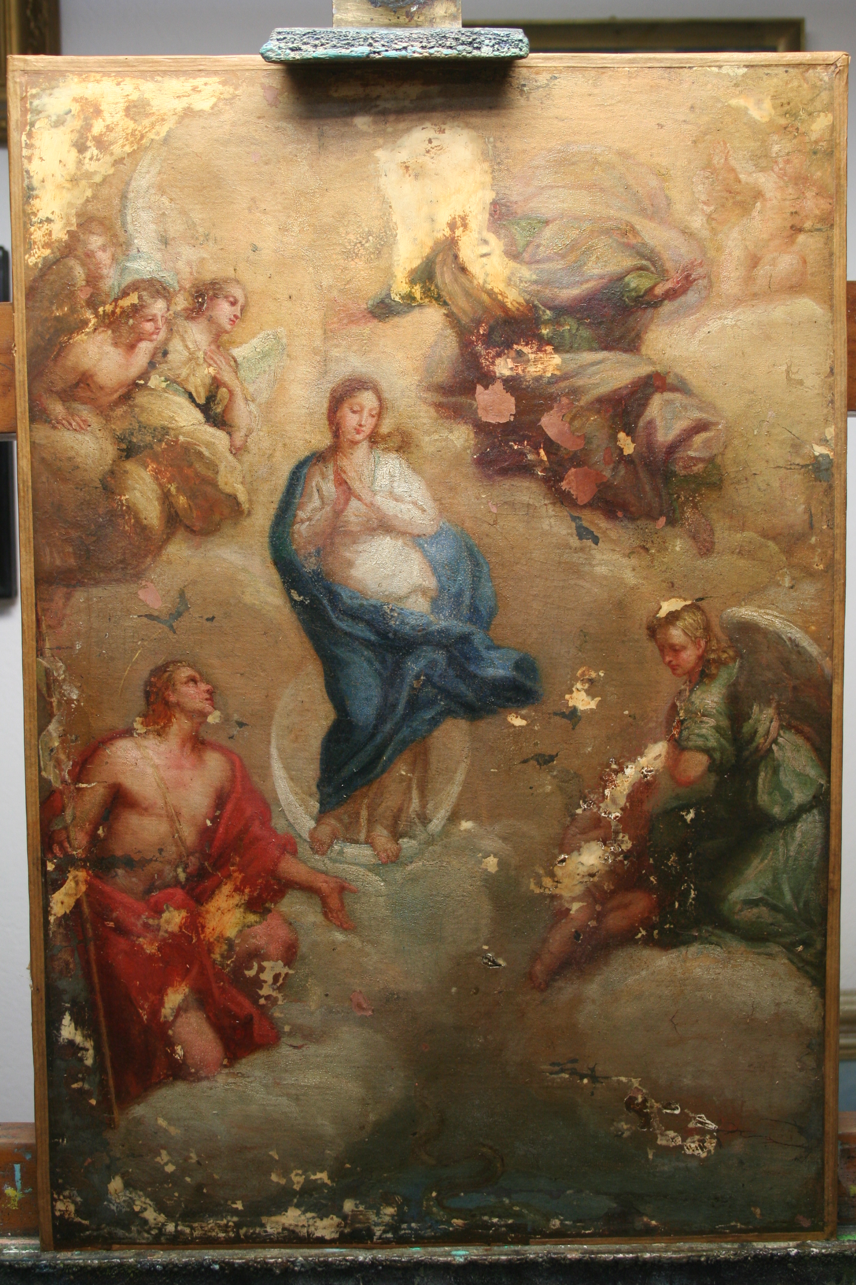Phase Restaurierung, Gemälde alte Meister, Giovanni Odazzi, 1663 - 1731